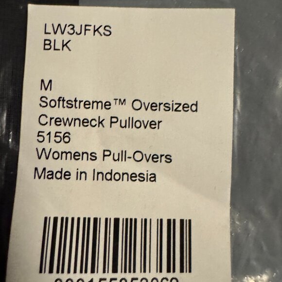 BNWT Lululemon Softstreme Crewneck Oversized Pullover, Black, Medium - Picture 4 of 5